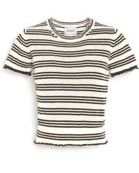 Barrie - Striped Top In Embossed Knit - Lyst