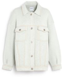 Barrie - Denim Oversized Cashmere And Cotton Jacket - Lyst