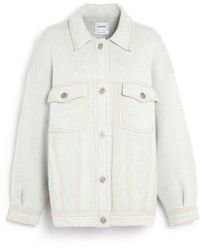 Barrie - Denim Oversized Cashmere And Cotton Jacket - Lyst
