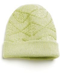 Barrie - Beanie Hat In Cashmere With A Monogram Motif - Lyst