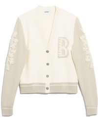 Barrie - Logo V-neck Cashmere And Cotton Cardigan - Lyst