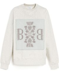 Barrie - Sweatshirt With Logo Cashmere Patch - Lyst