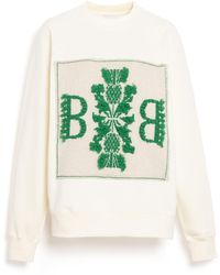 Barrie - Sweatshirt With Logo Cashmere Patch - Lyst