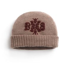 Barrie - Cashmere Beanie Hat With B Logo - Lyst