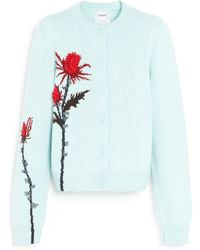 Barrie - Thistle Motif Cashmere Cardigan - Lyst