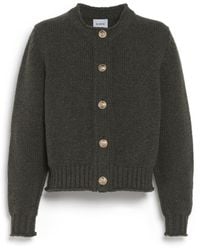 Barrie - Cardigan In Chunky Cashmere With Gold Buttons - Lyst