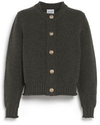 Barrie - Cardigan In Chunky Cashmere With Gold Buttons - Lyst