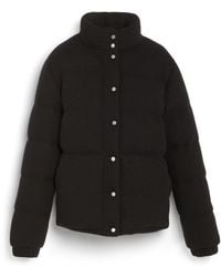 Barrie - Down Jacket In Cashmere, Wool And Silk With Thin Stripes - Lyst