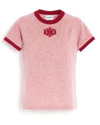 Barrie - Mottled Cashmere Top With B Logo - Lyst
