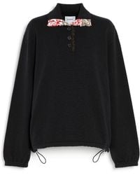 Barrie - Oversized Cashmere Sweater With Polo Shirt Collar And Ribbon Detail - Lyst