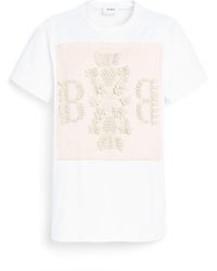 Barrie - T-shirt With Logo Cashmere Patch - Lyst