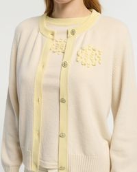 Barrie - Marled Cashmere Cardigan With B Logo - Lyst