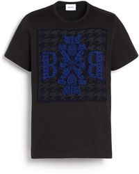 Barrie - T-Shirt With Cashmere Houndstooth Patch And B Logo - Lyst