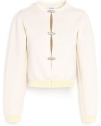 Barrie - Cashmere Cardigan With Jewelled Details - Lyst
