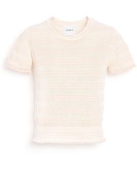 Barrie - Striped Top In Embossed Knit - Lyst