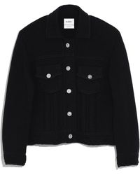 Barrie - Denim Fitted Cashmere And Cotton Jacket - Lyst