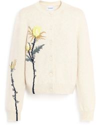 Barrie - Thistle Motif Cashmere Cardigan - Lyst
