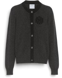 Barrie - Marled Cashmere Cardigan With B Logo - Lyst
