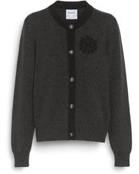 Barrie - Marled Cashmere Cardigan With B Logo - Lyst