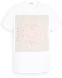 Barrie - Cashmere Lace T-shirt With B Logo Patch - Lyst