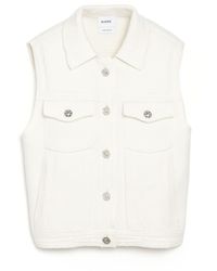 Barrie - Oversized Sleeveless Denim Jacket In Cashmere And Cotton - Lyst