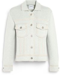 Barrie - Denim Fitted Cashmere And Cotton Jacket - Lyst