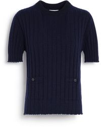 Barrie - Ribbed Cashmere Top - Lyst