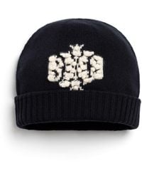 Barrie - Cashmere Beanie Hat With B Logo - Lyst