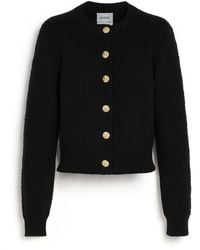 Barrie - Cashmere And Cotton Cardigan With An All-over Motif - Lyst