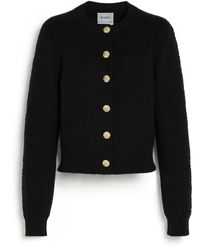 Barrie - Cashmere And Cotton Cardigan With An All-over Motif - Lyst