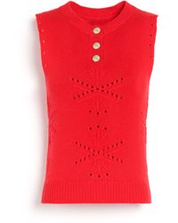Barrie - Cashmere And Cotton Top With An All-over Motif - Lyst