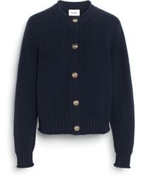 Barrie - Cardigan In Chunky Cashmere With Gold Buttons - Lyst