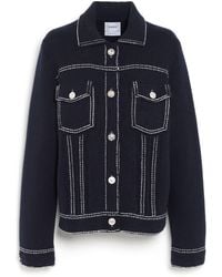 Barrie - Denim Regular Cashmere And Cotton Jacket - Lyst