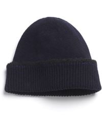 Barrie - Shearling-effect Cashmere Beanie - Lyst