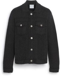 Barrie - Denim Fitted Cashmere And Cotton Jacket - Lyst