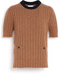 Barrie - Ribbed Cashmere Top - Lyst