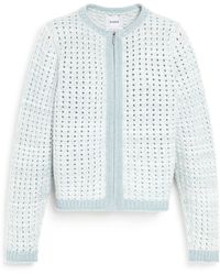 Barrie - Crochet Knit Zip-up Cardigan - Lyst
