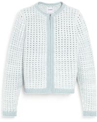 Barrie - Crochet Knit Zip-up Cardigan - Lyst