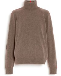 Barrie - Cashmere Roll-Neck Sweater With Graphic Line - Lyst