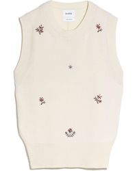 Barrie - Iconic Sleeveless Embroidered Jumper In Cashmere - Lyst