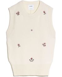 Barrie - Iconic Sleeveless Embroidered Jumper In Cashmere - Lyst