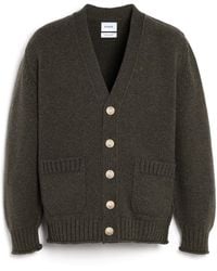 Barrie - Chunky Cashmere Cardigan With Gold Buttons - Lyst