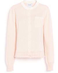 Barrie - Lightweight Cashmere And Cotton Cardigan With Ribbed Detailing - Lyst