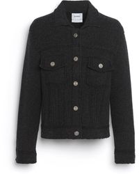 Barrie - Denim Fitted Cashmere And Cotton Jacket - Lyst