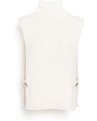 Barrie - Cashmere Plastron With Gold Buttons - Lyst