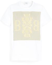 Barrie - T-shirt With Logo Cashmere Patch - Lyst