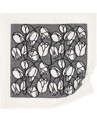 Barrie - Cashmere Scarf With Floral Motif - Lyst