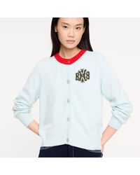 Barrie - Marled Cashmere Cardigan With B Logo - Lyst