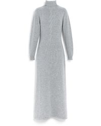 Barrie - Long Cashmere Dress With Cable-knit Detail - Lyst
