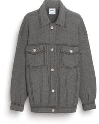 Barrie - Denim Oversized Cashmere And Cotton Jacket - Lyst